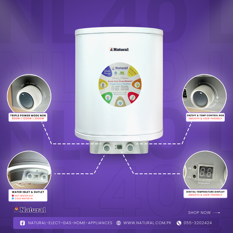 Natural Semi Instant Electric Water Heater NE-40 L