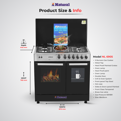 Gas Oven Model NL 6905