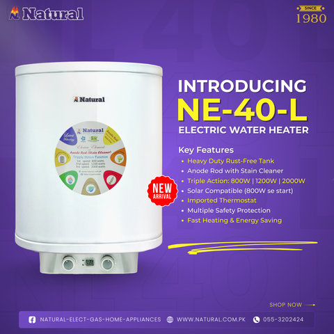 Natural Semi Instant Electric Water Heater NE-40 L