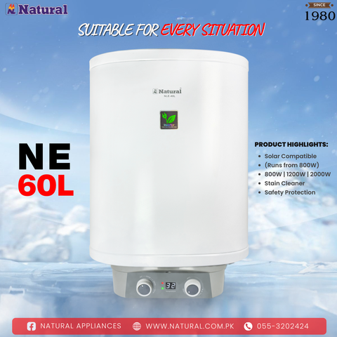 Natural Semi Instant Electric Water Heater NE-60 L